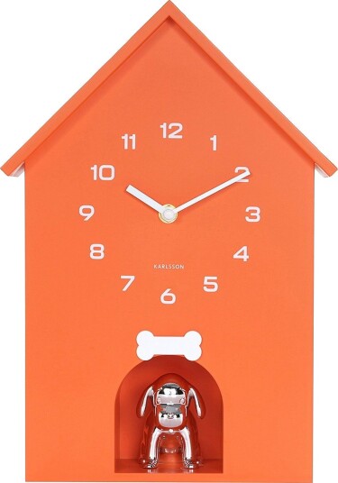 Karlsson Veggklokke Garding Doggy Orange