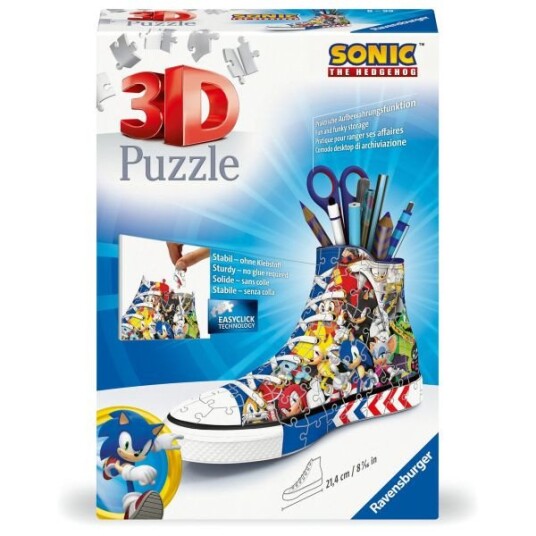 Ravensburger Sonic 3D Sneakerspuzzle 108 brikker Ravensburger Sonic 3D Sneakerspuzzle 108 brikker