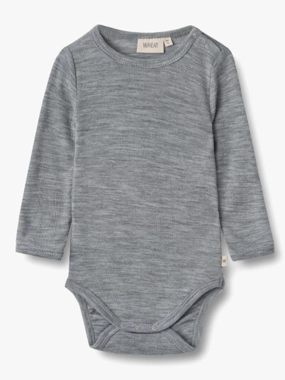 Wheat Wool Body Long Sleeve Lucca Grå 74 Wheat Wool Body Long Sleeve Lucca Grå 74