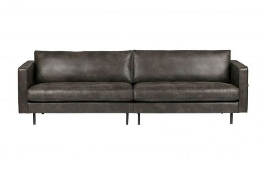 Bepurehome - Rodeo Classic 3 pers. sofa i svart øko-skinn 1733584-01-0 1615622-02-0