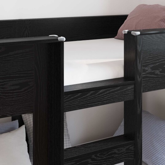  Køyeseng for Barn Svart Eik 75 x 190 cm Konstruert tre