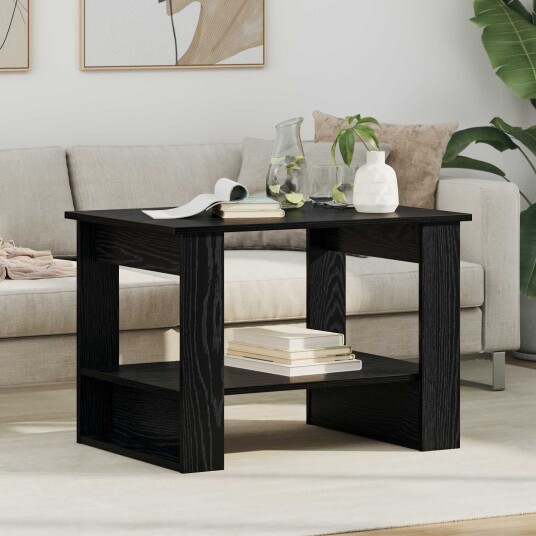 Kaffebord Svart Eik 72 x 50 x 50 cm Konstruert tre
