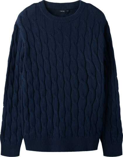 LMTD Nlmnaible Ls O Neck Knit Navy 134 140 LMTD Nlmnaible Ls O Neck Knit Navy 134 140