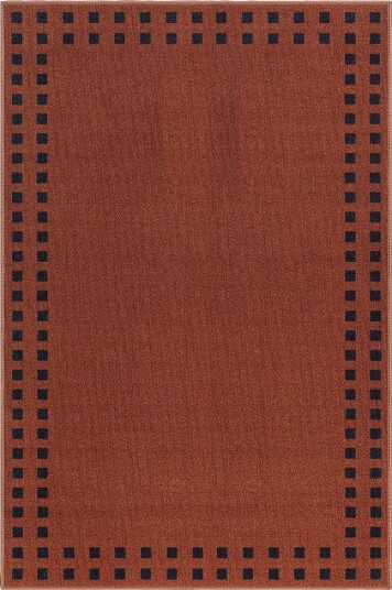 KM Home   Gummiert teppe Brick   Orange
