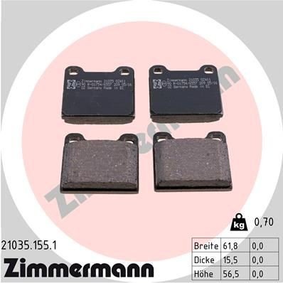 Bremseklosser ZIMMERMANN 21035.155.1 Bremseklosser ZIMMERMANN 21035.155.1