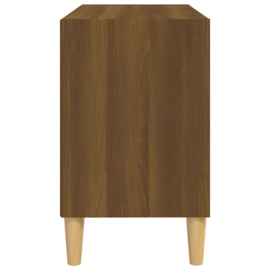 vidaXL TV-benk med ben i heltre brun eik 69,5x30x50 cm
