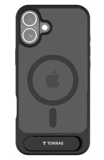 Torras Pstand Mobildeksel for iPhone 16 med MagSafe - Svart