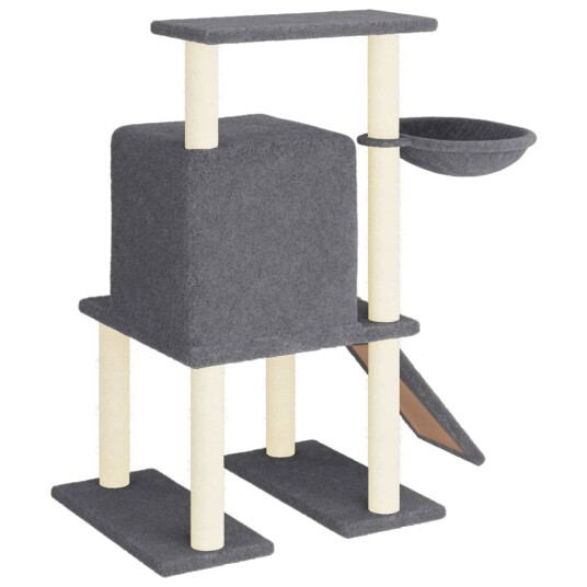 Vidaxl Kattetre Med Klorestolper I Sisal Mørkegrå 96.5 cm