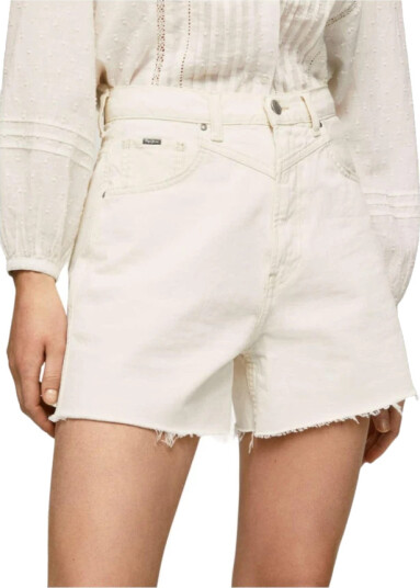 Pepe Jeans Dame Shorts Hvit W29, Pepe Jeans Dame Shorts Hvit W29,