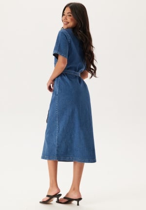 ONLY Onllana Ss Long Dress Dnm Medium Blue Denim M ONLY Onllana Ss Long Dress Dnm Medium Blue Denim M