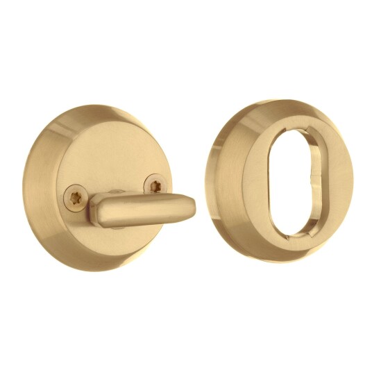 Beslagsboden Design 197 Sylindervrider og Universalring Børstet Messing