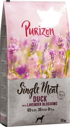 Purizon Tørrfôr Adult Single Meat Dog And Med Lavendelblomster Kornfri 12 kg