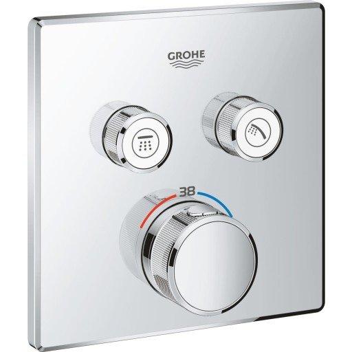 Grohe Grohtherm SmartControl termostat Med 2 uttak, Krom