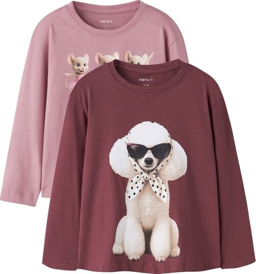 Name It Genser 2 pack NmfVotea Wild Ginger/Lilla Ballerina Name It 3 år (98) Genser Bordeaux Rosa