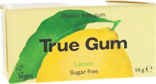 Naturlig Xylitol Tyggegummi TRUE GUM Lemon 14g