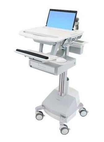 Ergotron Styleview - Vogn - Konstant Kraftteknologi - For Notebook / Tastatur / Mus - Skuff (1X1), Eu - Låsbar - Medisinsk - Aluminium, Forsinket Stål, Kvalitetsplast - Skjermstørrelse: Inntil 17,3" - 66 Ah - Sealed Lead Acid (Sla) - Taa-Samsvar