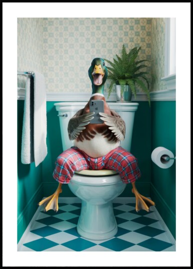 Pajama Duck Selfie Plakat / 100x150