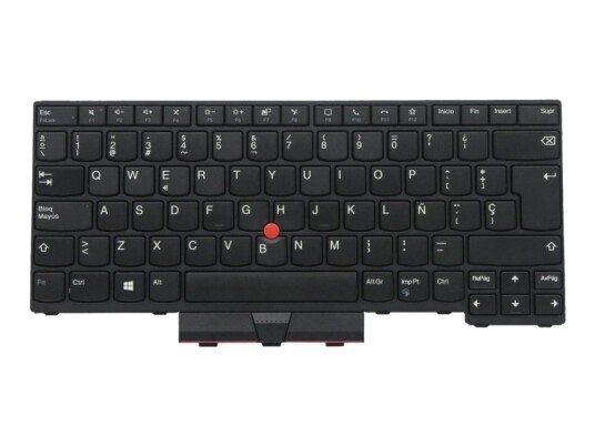 Chicony - Erstatningstastatur For Bærbar Pc - Med Trackpoint, Ultranav - Qwerty - Spansk - Svart - For Thinkpad L14 Gen 1 20U1, 20U2, 20U5, 20U6