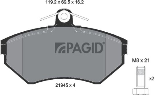 PAGID T5095N Bremseklosser