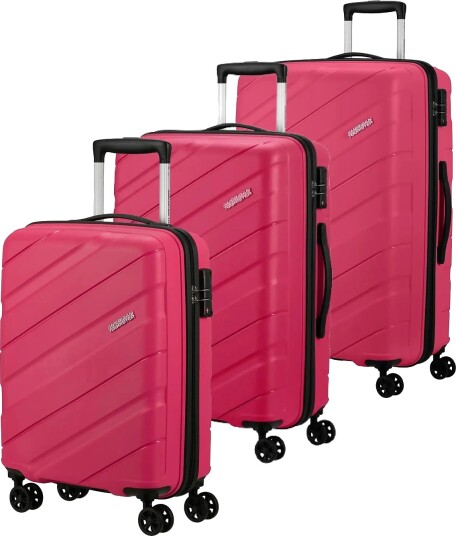American Tourister Jetdriver 3.0 3 Pc Set A Black   Pink   