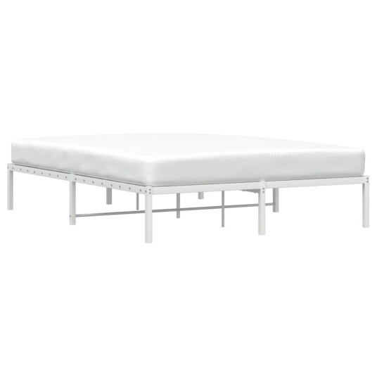  Sengeramme i metall hvit 150x200 cm