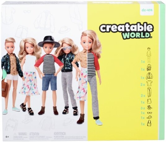 Creatable World Deluxe Character Blond Hair, Motedukke, Hankjønn Og Hunkjønn (Sett), 6 År, Gutt/Jente, 260 Mm, Flerfarget