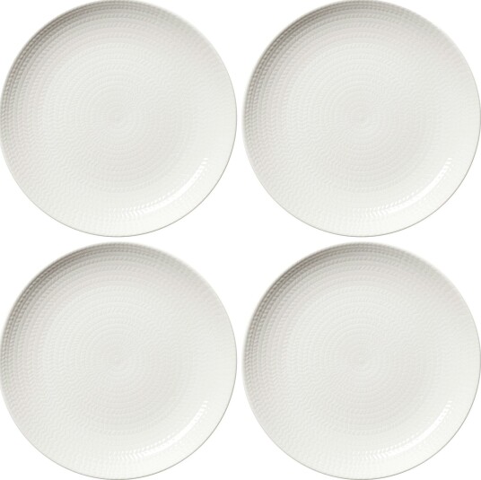 Blå Eld Tallerken 26 cm 4 pk Hvit