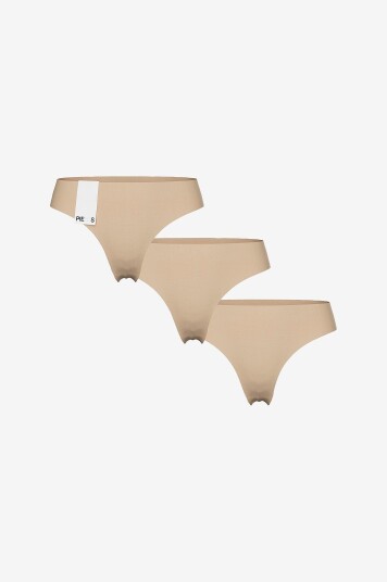 Pieces Stringtruser pcNamee Thong 3 pakning Beige