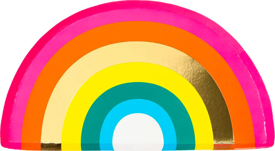 Talking Tables Papptallerkener Rainbow Brights 10-pakning RAIN-PLATE-RAIN