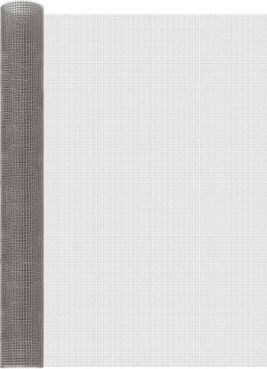 vidaXL Maskeskjerm 100 x 1000 cm 3 Mesh Rustfritt stål 201 Sølv