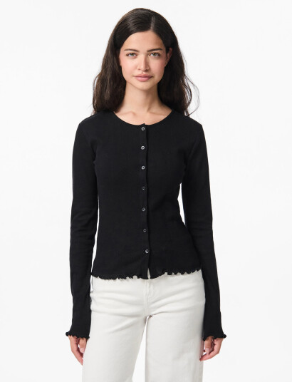 Pieces Pcmarie Ls Poin Cardigan Jrs Noos Bc - Black - XXL Pieces Pcmarie Ls Poin Cardigan Jrs Noos Bc - Black - XXL