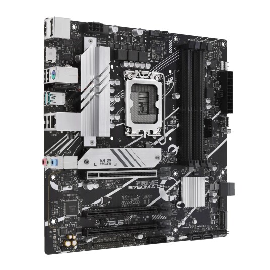ASUS PRIME B760M-A D4-CSM - Bundkort - micro-ATX - LGA1700 sokkel - B760 Chipset - USB 3.2 Gen 1 USB 3.2 Gen 2 USB-C 3.2 Gen 1 - 2.5 Gigabit LAN -