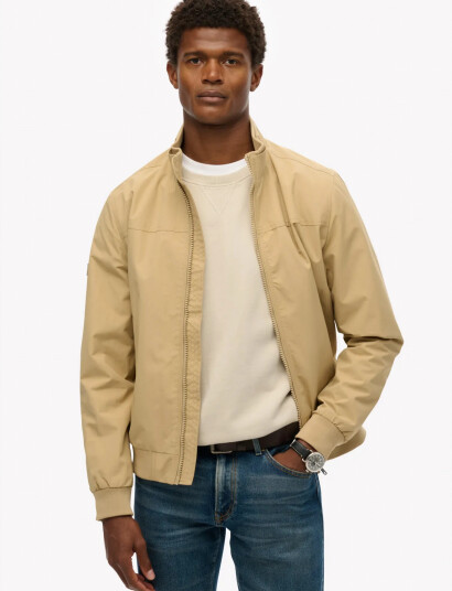 Superdry Nylon Harrington Jacket - Beige - XXL Superdry Nylon Harrington Jacket - Beige - XXL