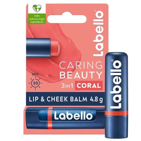 Labello Lip Balm Caring Beauty Coral-Nude Labello Lip Balm Caring Beauty Coral-Nude