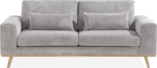 Copenhagen 2 seters Manchestersofa Lys grå