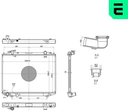 ERA 673099 Radiator motorkjøling