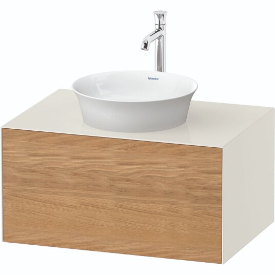 Duravit White Tulip Servantskap 1 skuff 80x55x40,8 cm Eik/Nordisk Hvit Høygl.