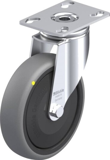 Blickle 656165 Lkpa-Tpa 126Kf-Els Hjul, Hjuldiameter 125 Mm, Bæreevne (Maks.) 80 Kg, 1 Stk