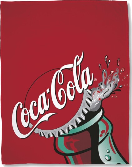 Home-Tex Barnteppe Coca Cola 150x200 cm Mykt Fleeceteppe Rød Home-Tex Barnteppe Coca Cola 150x200 cm Mykt Fleeceteppe Rød