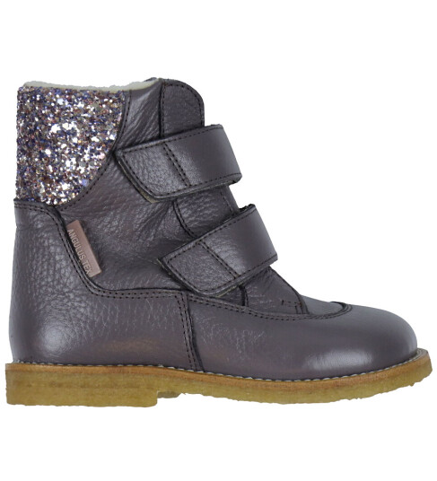 Angulus Lavendel/Pastell Multi Glitter TEX Støvel med Glitter og Borrelås 28