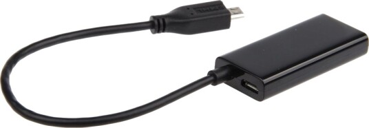 Cablexpert A Mhl 002 Video/Audio Adapter Hdmi Micro Usb Type B Kun Strøm Hunn Til Micro Usb Type B Hann 16 Cm