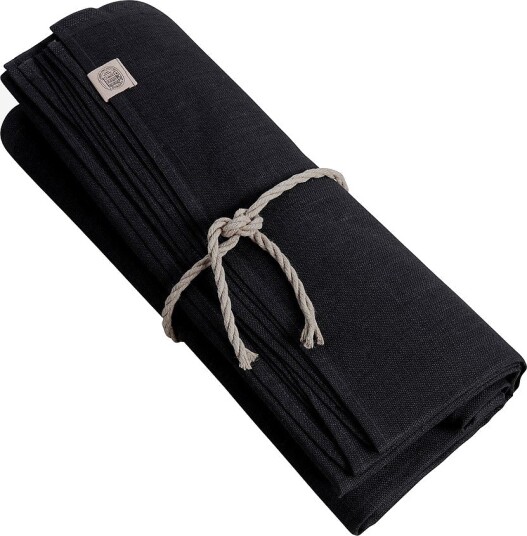 Lovely Linen Duk Classic i manglet lin Svart Lovely Linen Duk Classic i manglet lin Svart