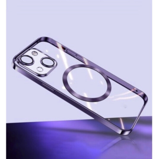 Mobildeksel MagSafe Transparent iPhone 15 Plus, Purple Mobildeksel MagSafe Transparent iPhone 15 Plus, Purple