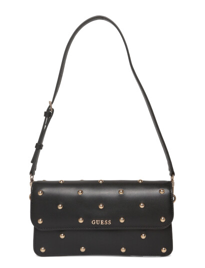 GUESS Sadie Flap Shoulder Bag Black ONE SIZE