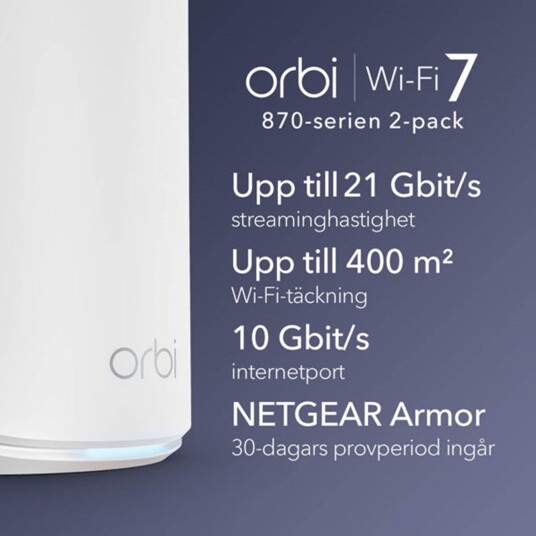 Netgear Orbi 870 Tri-Band WiFi 7 Mesh Router 2-Pack Netgear Orbi 870 Tri-Band WiFi 7 Mesh Router 2-Pack