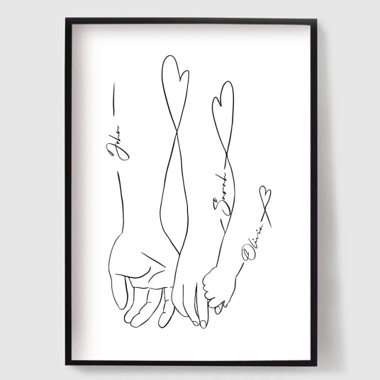 Namly Design Personalisert Plakat Familie Linjetegning 3 til 5 Navn POSTER6ZAAQ5 Namly Design Personalisert Plakat Familie Linjetegning 3 til 5 Navn POSTER6ZAAQ5