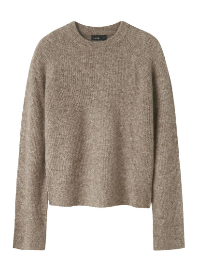 LMTD Nlfkleave Ls Short Knit Noos Brown 146 152