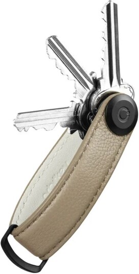 Orbitkey Pebbled Leather Key Organiser -Avainlenkki, Beige