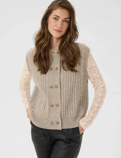 Cream Creroka Knit Slipover - Beige - XS/S Cream Creroka Knit Slipover - Beige - XS/S