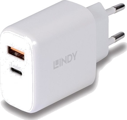 Lindy 73424 Universell AC Mobillader Hurtiglading Hvit Lindy 73424 Universell AC Mobillader Hurtiglading Hvit